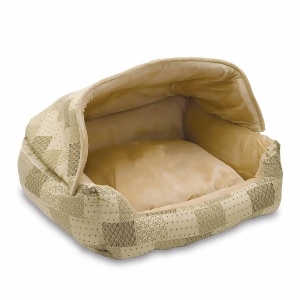 K H Pet Products 7600 Tan K H Pet Products Lounge Sleeper Hooded Pet Bed Tan 20 X 25 X 13 - All