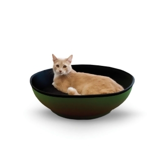 K H Pet Products 5192 Green / Black K H Pet Products Mod Half-pod Cat Bed Green / Black 22 X 22 X 6.25 - All