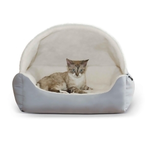 K H Pet Products 7605 Gray K H Pet Products Lounge Sleeper Hooded Pet Bed Gray 20 X 25 X 13 - All