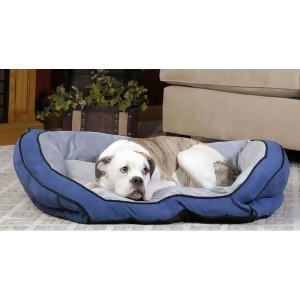 K H Pet Products 7312 Blue / Gray K H Pet Products Bolster Couch Pet Bed Small Blue / Gray 21 X 30 X 7 - All
