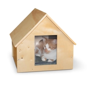 K H Pet Products 9601 Wood K H Pet Products Birdwood Manor Unheated Kitty House Wood 18 X 16 X 15 - All