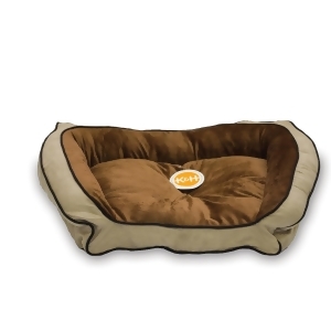 K H Pet Products 7321 Mocha / Tan K H Pet Products Bolster Couch Pet Bed Large Mocha / Tan 28 X 40 X 9 - All