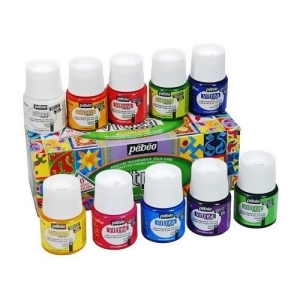 Pebeo 112100 Vitrea 160 Glass Paint 10 Frosted 45Ml Bottle Set - All