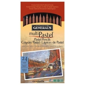 General Pencil Co. Inc. 440124A Multi Pastel Chalk Pencil 24 Color Set - All