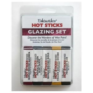 Enkaustikos Wax Art Sppls 16293 Enkaustikos Glazing Hot Sticks Set 5 Pack - All