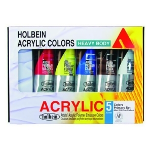 Holbein Artists Colors Au7983 Holbein Heavy Body Artist Acrylic Primary 60Ml 5Pc Set - All