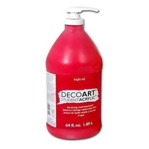 Deco Art Stu0667 Student Acrylic 1/2 Gallon Deep Red - All