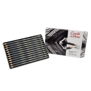 Winsor Newton / Colart 2187 Conte Drawing Pencil Metal Box Set Carded - All