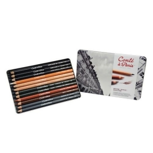 Winsor Newton / Colart 2186 Conte Sketch Pencil Metal Box Set Carded - All