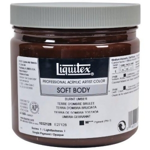 Liquitex / Colart 1032128 Soft Body Jar 32Oz Burnt Umber - All