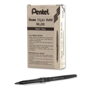 Pentel Mlj20a Tradio Stylo Sketch Pen Refill Black Ink - All