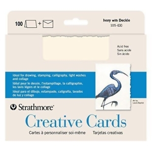 Strathmore / Pacon Papers 105630 Creative Card/envelope Ivory/deckle 100 Pack 5X6.875 - All