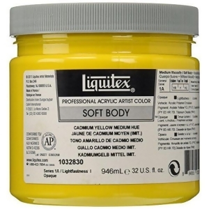 Liquitex / Colart 1032830 Soft Body Jar 32Oz Cadmium Yellow Medium Hue - All