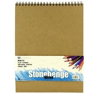 Legion Paper Spr250wh1114 Stonehenge Wirebound 11X14 White 250 Gram 32 Sheet Pad - All