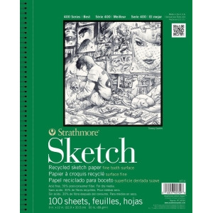 Strathmore / Pacon Papers 45714 Recycled Sketch Pad Spiral 60Lb 100 Sheets 14X17 - All