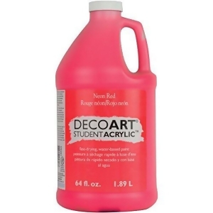 Deco Art Stu20167 Student Acrylic 1/2 Gallon Neon Red - All