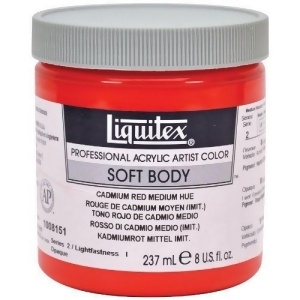 Liquitex / Colart 1008151 Soft Body Jar 8Oz Cadmium Red Medium Hue - All