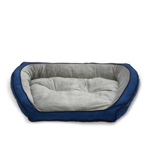 K H Pet Products 7322 Blue / Gray K H Pet Products Bolster Couch Pet Bed Large Blue / Gray 28 X 40 X 9 - All