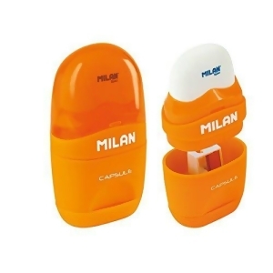 Milan 4705116 Milan Fluorescent Capsule Single Hole Sharpener With Eraser - All