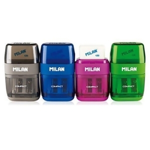Milan 4703116 Milan Compact Two Hole Sharpener With Eraser - All