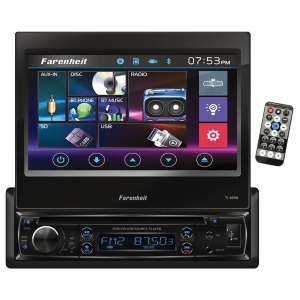 Power Acoustik Ti-623b Farenheit Single Din 7 Flip out Touchscreen with Dvd Bt - All