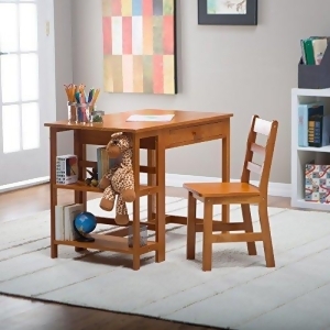 Lipper 584P Child Desk and Chair Pecan - All