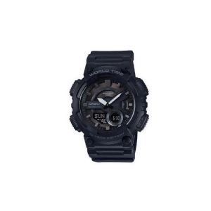Casio Aeq110w-1bv Aeq110w 1Bv Blk Ana Digi Watch - All
