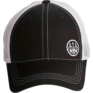 Beretta Bc072016600953 Beretta Cap Trucker W/offset Logo Cotton Mesh Back Blk/wht - All