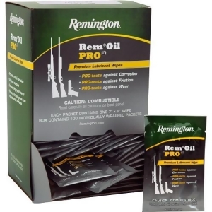 Remington 18921 Rem Pro3 Premium Lubricant 100 Wipes Counter Display Box - All