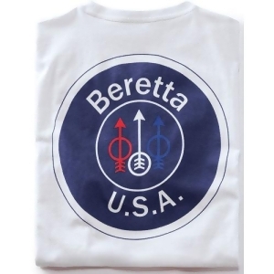 Beretta Ts252t14160100m Beretta T-shirt Usa Logo Medium White - All