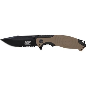 Smith Wesson Swmp13glscp S W Knife M P Index Flipper 3.5 Black/desert Tan Clip Pt - All