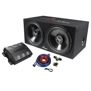 Audiopipe Apsb1299pp Audiopipe Super Bass Combo pack 600W Max Dual 12 Loaded Box Amp Amp Kit - All