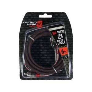 Cerwin Vega Crs6 Cerwin Vega Stroker Series 2-channel Rca cable 6ft dual twisted metal ends - All