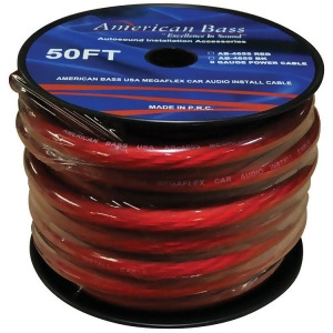 American Bass Ab4655rd50ft American Bass 1/0 Awg Wire 50ft spool Red - All