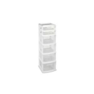 Home Products 05566Wh.01 6 Drawer Medium Cart White C - All