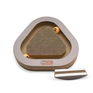 K H Pet Products 2203 Brown K H Pet Products Kitty Tippy Triangle Cardboard Toy Brown 14.5 X 14 X 2 - All
