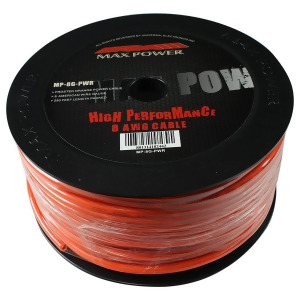 Maxpower Mp8gpwr Max Power power cable 8ga 250ft-Red insulation - All