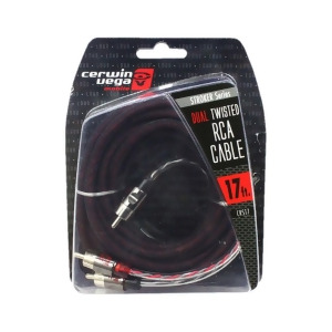 Cerwin Vega Crs17 Cerwin Vega Stroker Series 2-channel Rca cable 17ft dual twisted metal ends - All