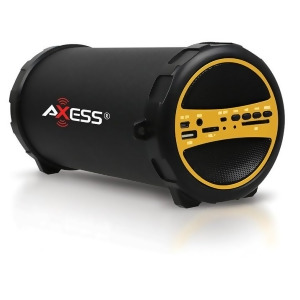 Axess Spbt1031yl Axess Portable Bluetooth IndoorOutdoor Yellow with BuiltIn 3 Inch Sub - All