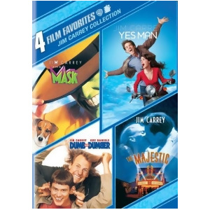 4 Film Favorites-jim Carrey Dvd/2 Disc/dumb /Mask/yes Man/majestic - All