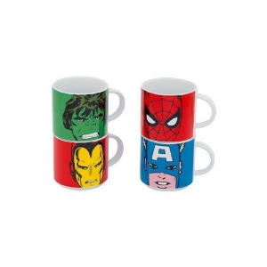Marvel Comics Stacking Ceramic Mug Set Of 4 - All