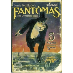Fantomas-complete Saga Dvd/silent/1913-1914/3 Disc/5 Episodes - All