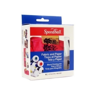 Speedball Art Products 3479 Fabric Block Printing Ink 6 Color Set - All
