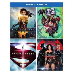 Dc 4-Film Collection-wonder W/suicide S/batman V S/man Of S Blu-ray - All