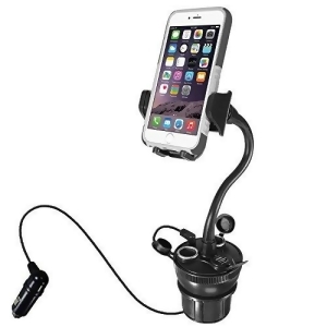 Macally MCupPower Cup Holder with Usb Charger - All