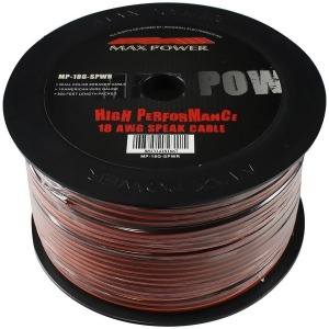 Maxpower Mp18gspwr Max Power speaker cable 18ga 800ft-Red and black insulation. - All