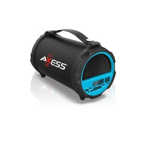 Axess Spbt1037bl Axess Bluetooth In-Outdoor 2.1 Hi-Fi Cylinder Loud Speaker Built-In 4 Sub Blue - All