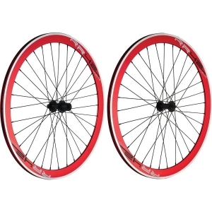 Wheelset 700 Track Sealed Vuelta Rr42 Red Action - All