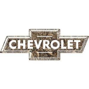 Open Road Brands 90153964S Open Road Brands Die Cut Emb Tin Sign Camo Chevrolet Bowtie - All