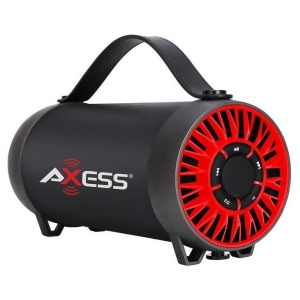 Axess Spbt1056rd Axess Portable Bluetooth Speaker Built-In Usb Support Fm Radio Line-In Function Rechargeable Battery - All